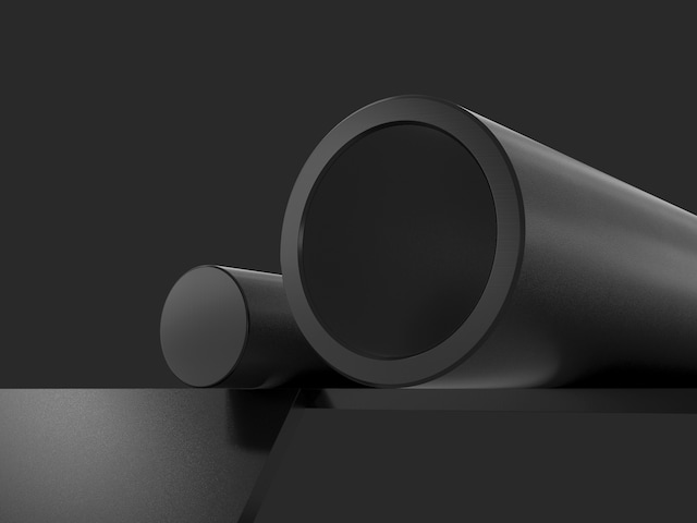 TIVAR® UV UHMW-PE plastic stock shapes in black